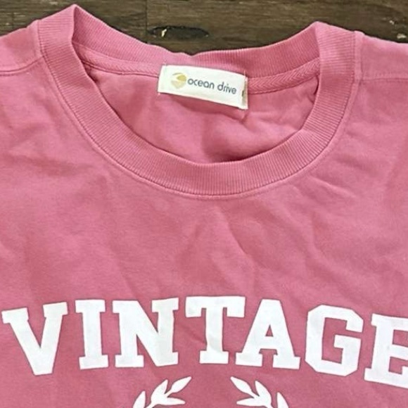 Vintage Havana-Red "Vintage University" Pigment Dyed Crewneck-Large-brand new - Picture 9 of 11